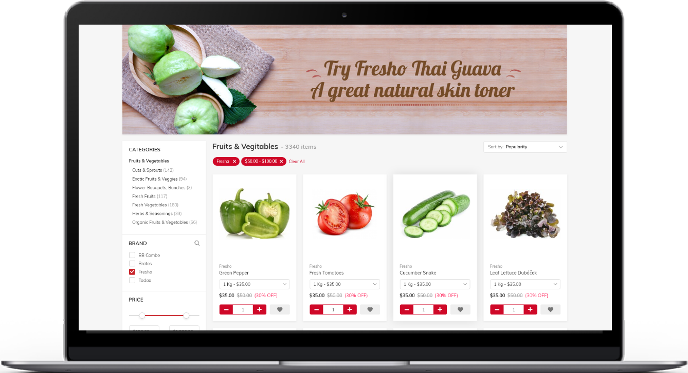 set up online grocery ecommerce website