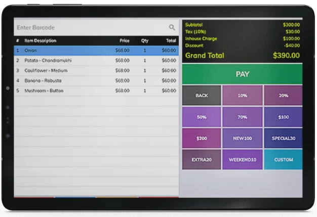 Grocery Store POS System - Etail Grocer